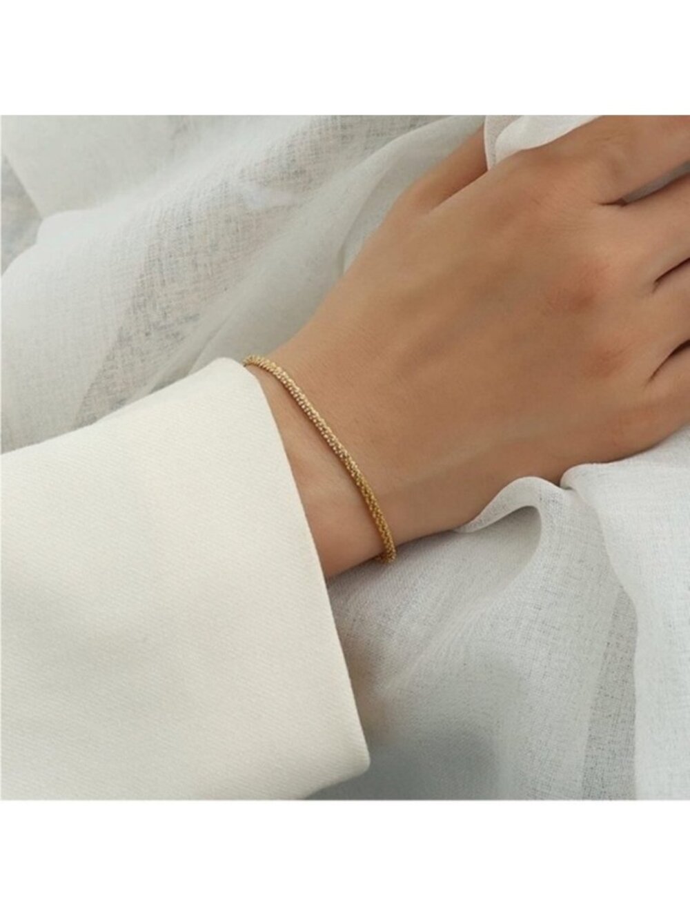 14k Gold Plated Shiny Rope Bracelet